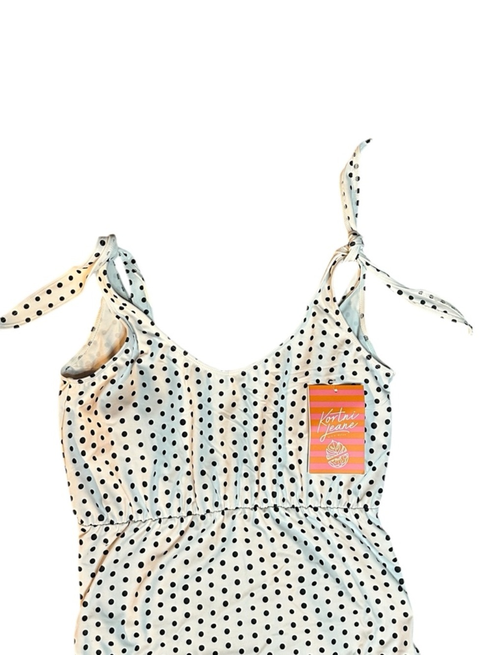Kortni Jeane Polka Dot One Piece NWT Large - Picture 2 of 6